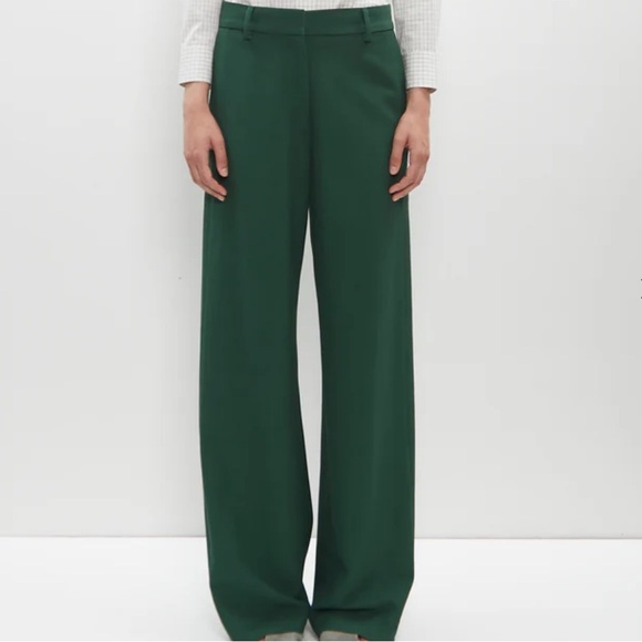 DRIES VAN NOTEN GREEN GABARDINE PANTS CURRENT SEASON - Picture 1 of 6